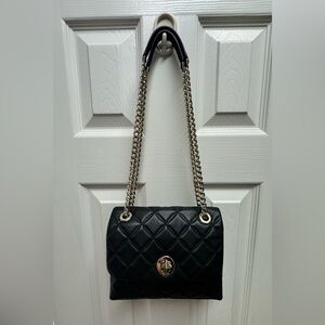 Kate Spade Elegant Black Quilted Chain Shoulder Bag
